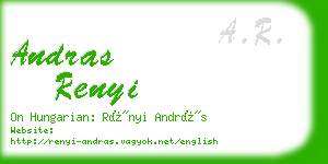 andras renyi business card